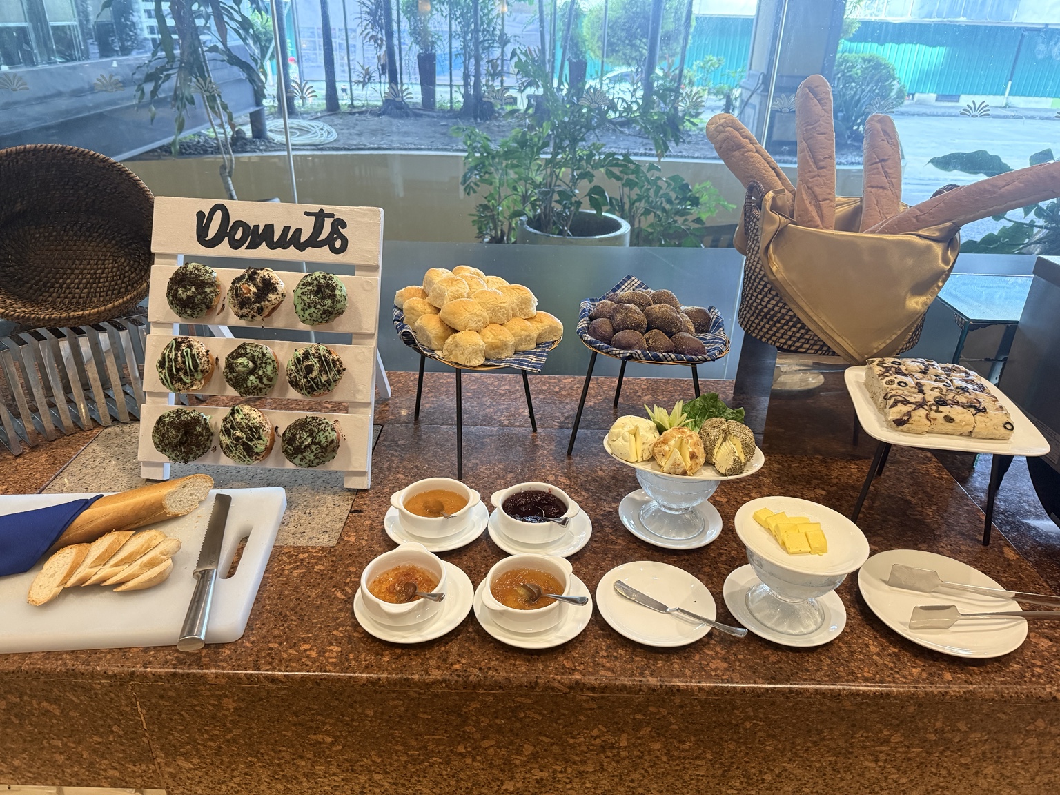 Donuts and pastries at The Royal Mandaya Hotel Davao breakfast buffet