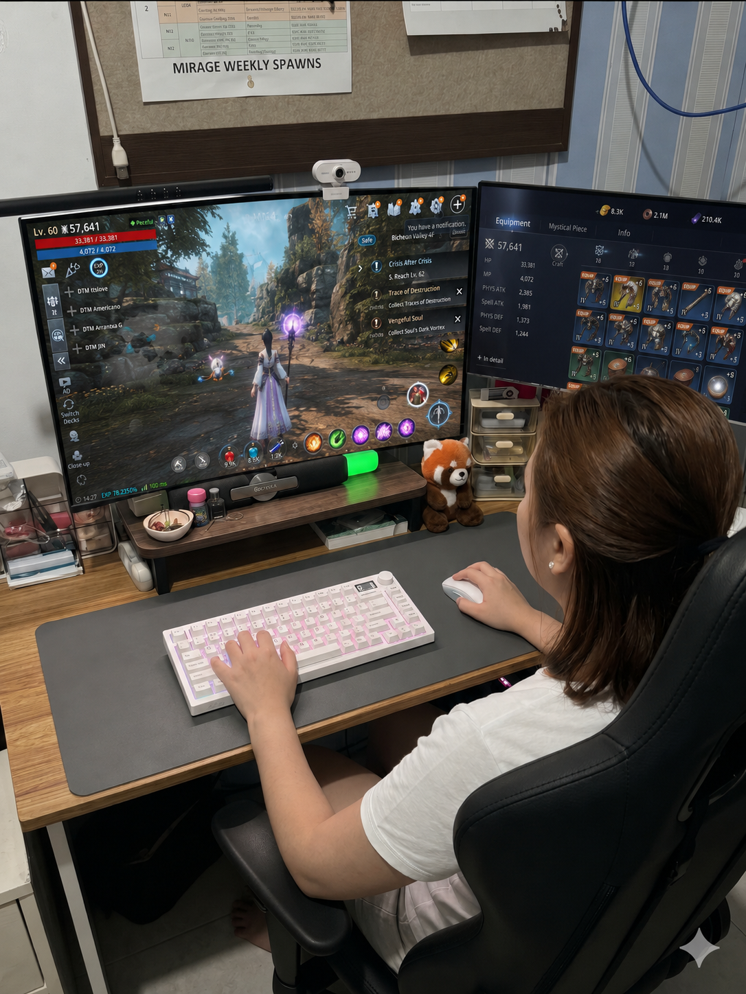 Gaming setup at home