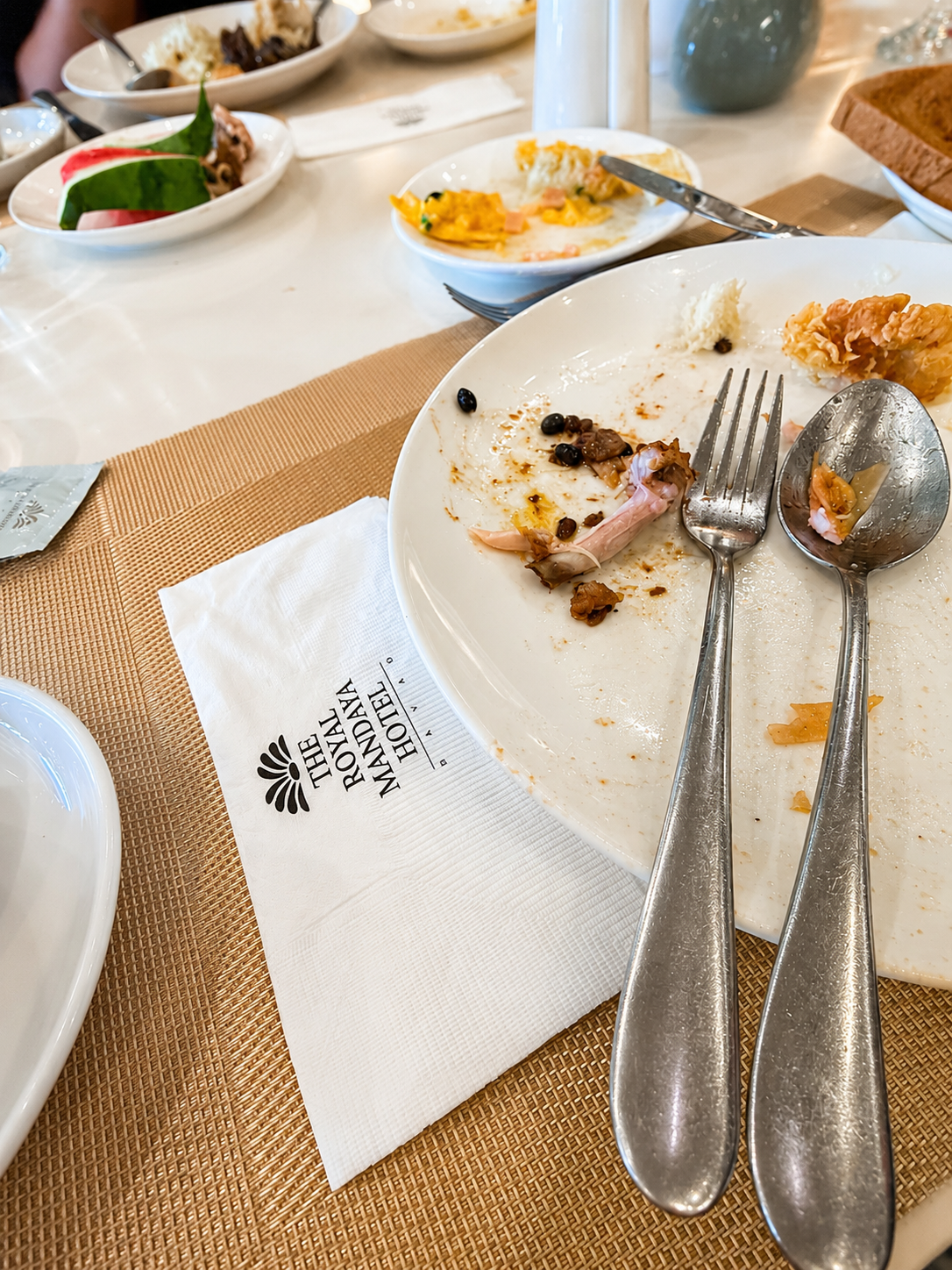 My empty plate after finishing breakfast at The Royal Mandaya Hotel Davao