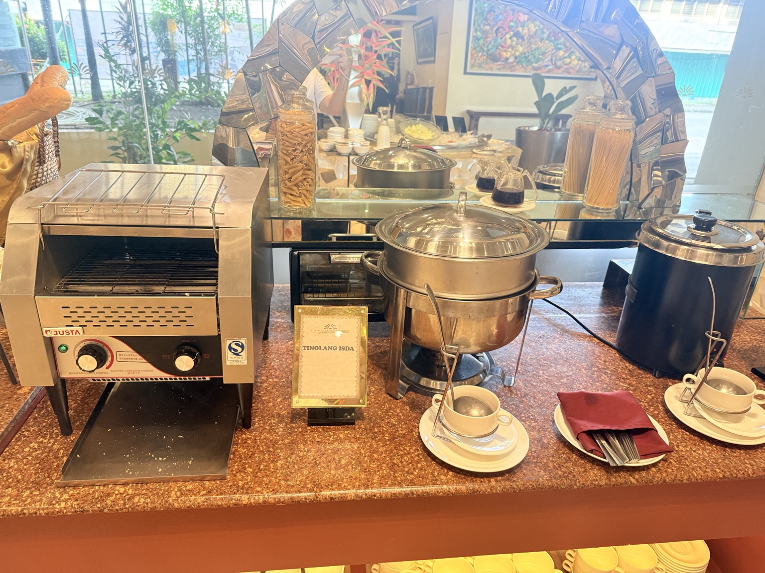 Soup bar at The Royal Mandaya Hotel Davao breakfast buffet