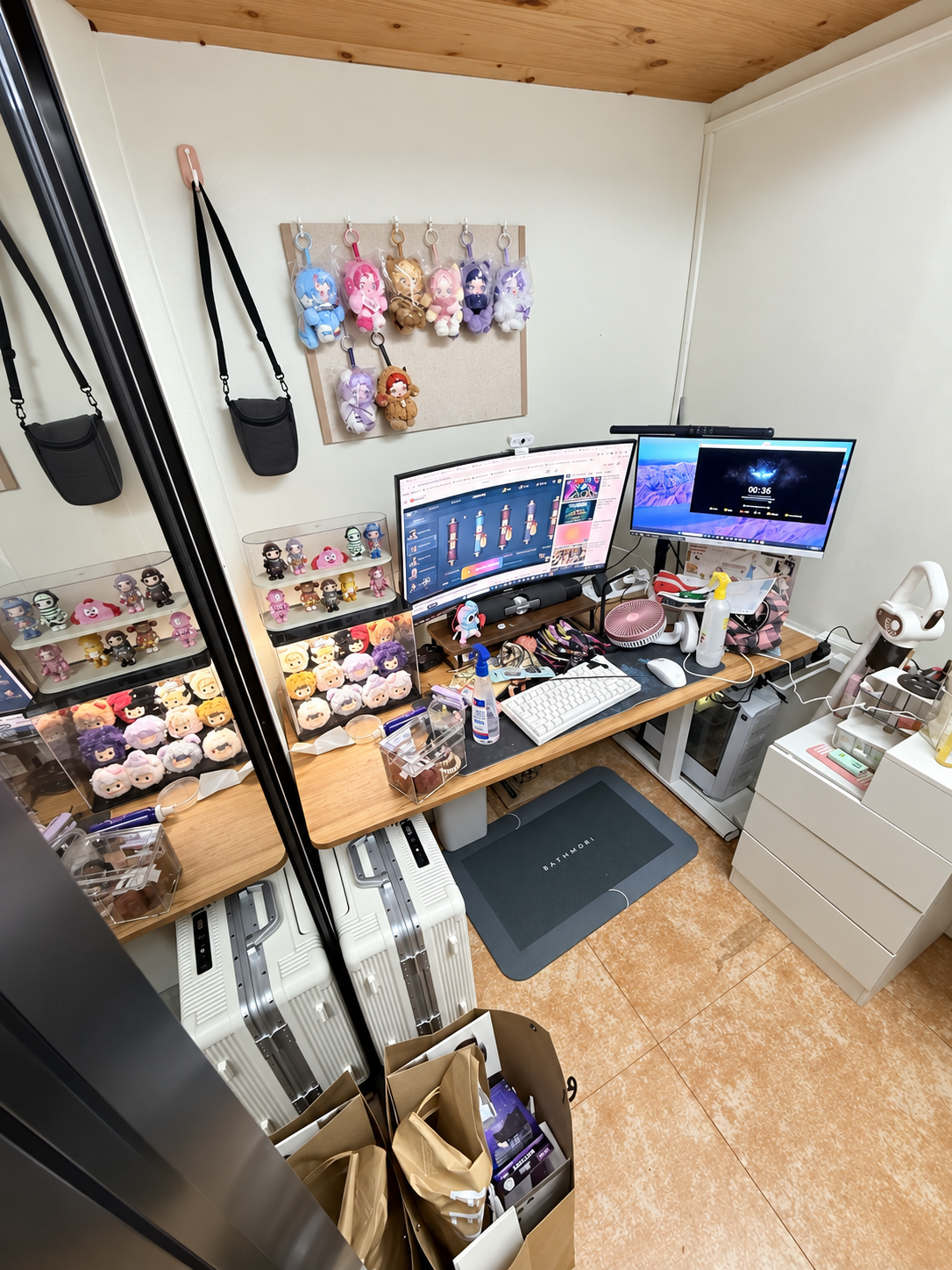Still-messy home office, a work in progress
